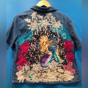 🫸HOLD🫷Handmade shacket Mermaid Lair Coral Reef